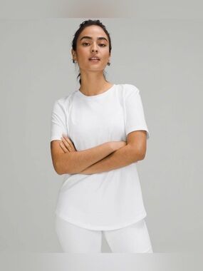 Lululemon White Love Crewneck T-Shirt Size 8